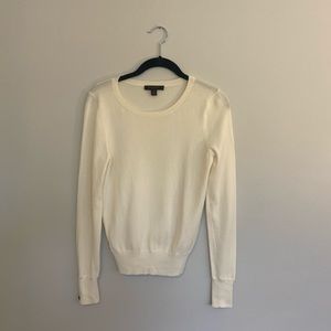 Ann Taylor XSP winter white sweater with cuff button
